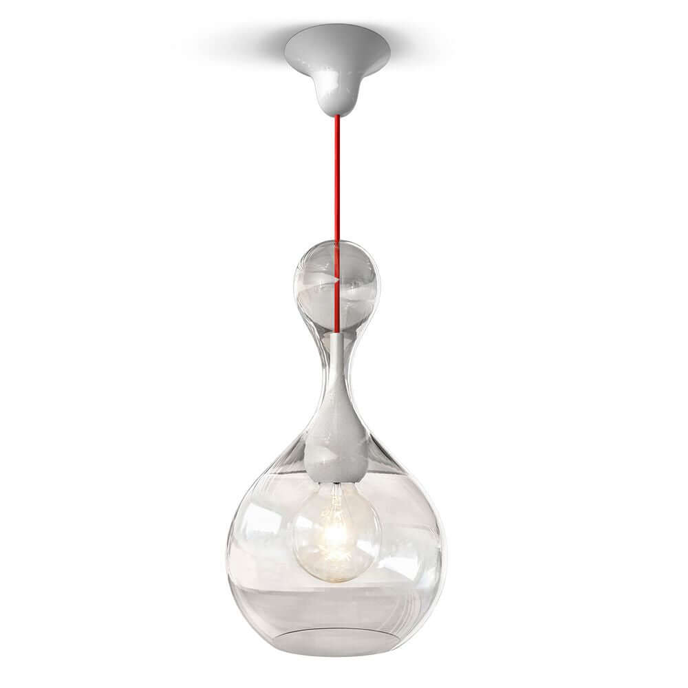 Blubb Glas-Pendellampe Mundgeblasen