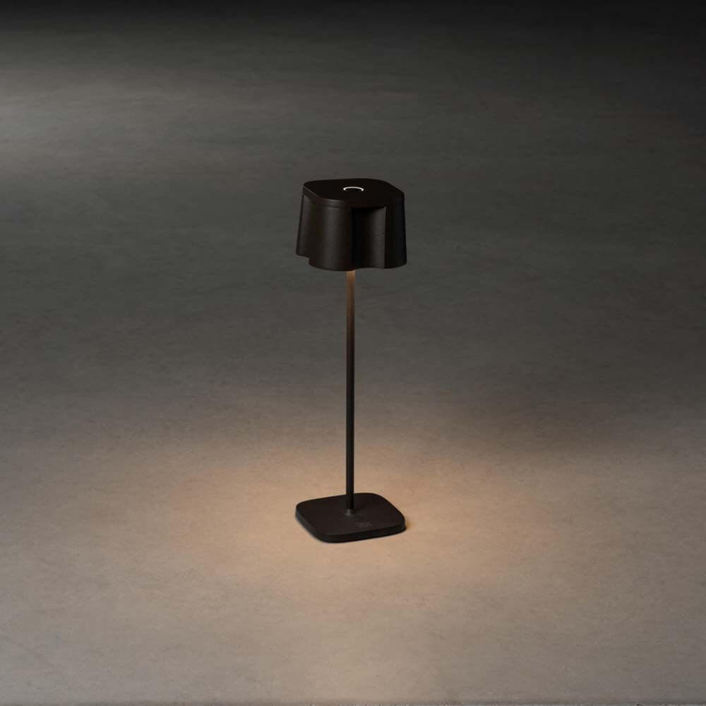 Nice LED Outdoor USB-Tischlampe CCT in Schwarz, dimmbar mit variabler Farbtemperatur 2700/3000K.