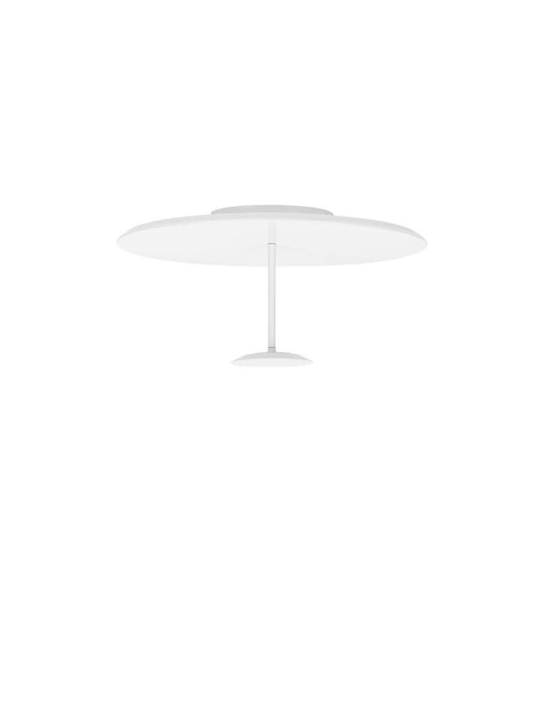 Nima LED Deckenleuchte 3000K Weiß - moderne, flache Deckenleuchte in reinem Weiß, 60 cm Durchmesser, minimalistisches Design.