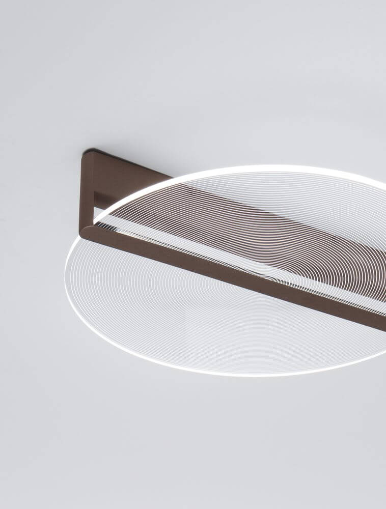 Noah LED Deckenleuchte 3000K Braun - modernes Design mit transparent-brauner Farbkombination