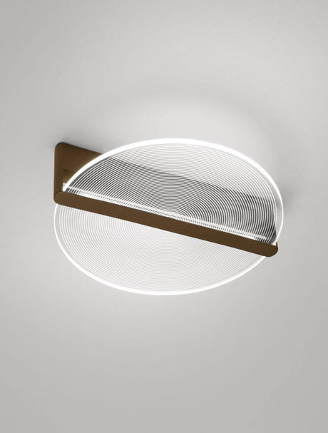 Lustre de plafond Noah LED 3000K marron - lustre de plafond moderne au design transparent marron pour des espaces élégants.