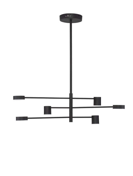Lampada a ciondolo a LED NORDIK 6-FLAME Ø 100 cm 3000K nero