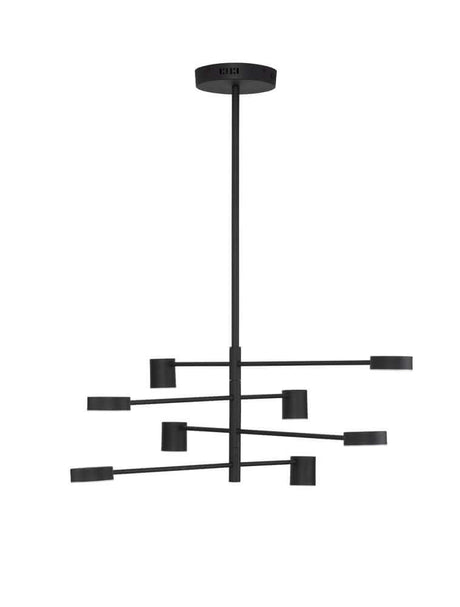 Lampada a ciondolo a LED NORDIK 8-FLAME Ø 100 cm 3000k nero
