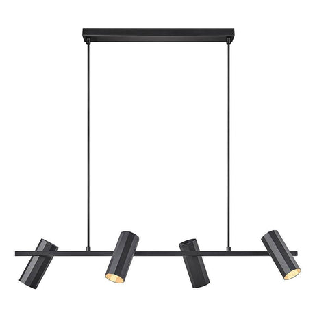 Alanis Hängeleuchte 4-flammig mit 10-seitigem Profil für minimalistisches Design über dem Ess- oder Küchentisch.