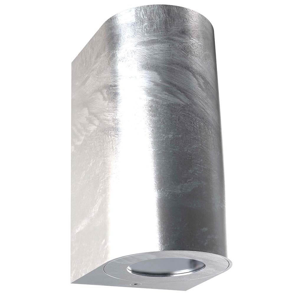Außen-Wandlampe Canto Maxi 2 IP44 Verzinkt aus verzinktem Stahl mit minimalistischem Design.