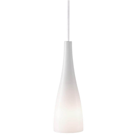 Elegancka lampa wisząca Embla z szkła biała z nowoczesnym designem i delikatnym oświetleniem.