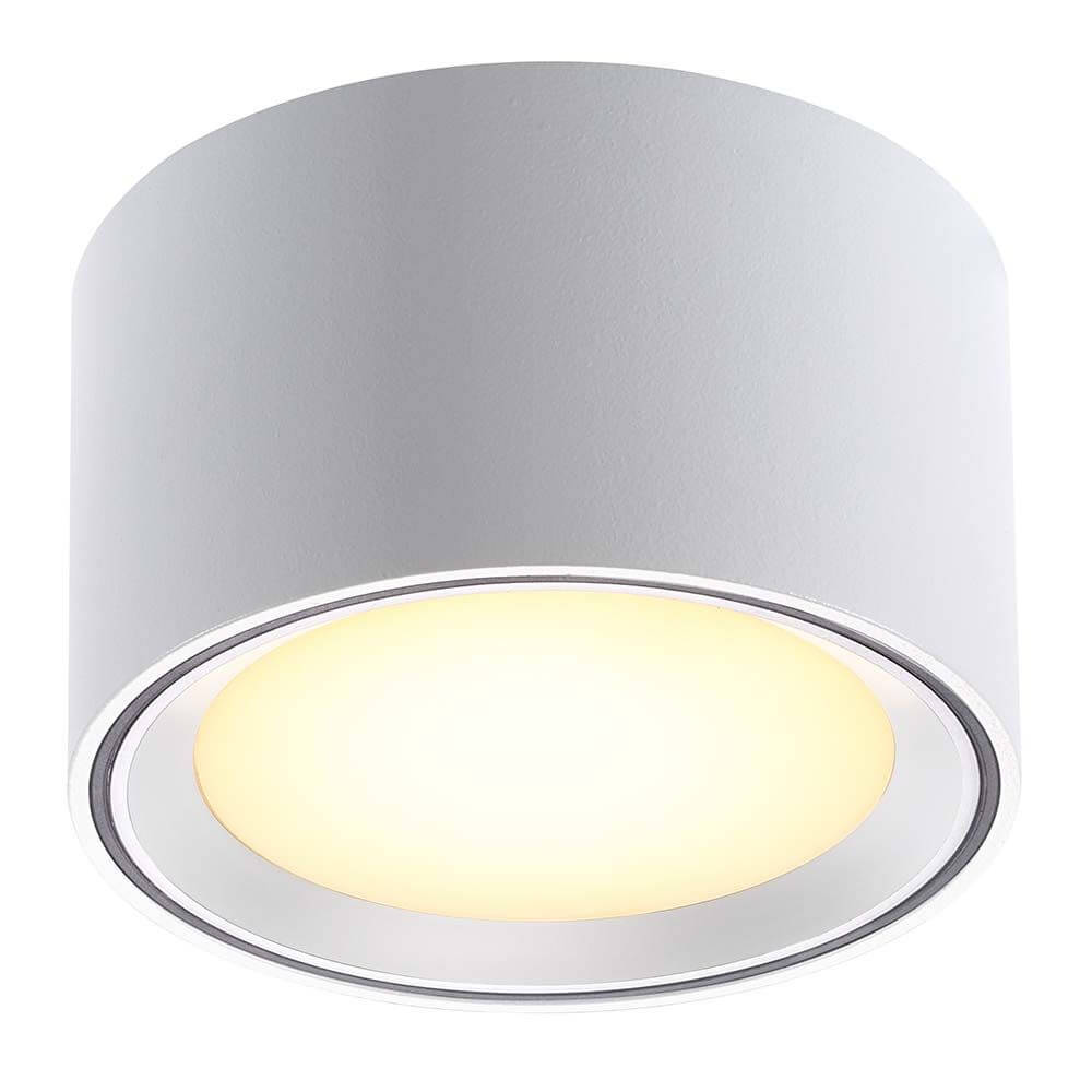 LED Aufbauleuchte Fallon Weiß - modernes Design mit integrierten LEDs und 3-Schritt Moodmaker™-Funktion.