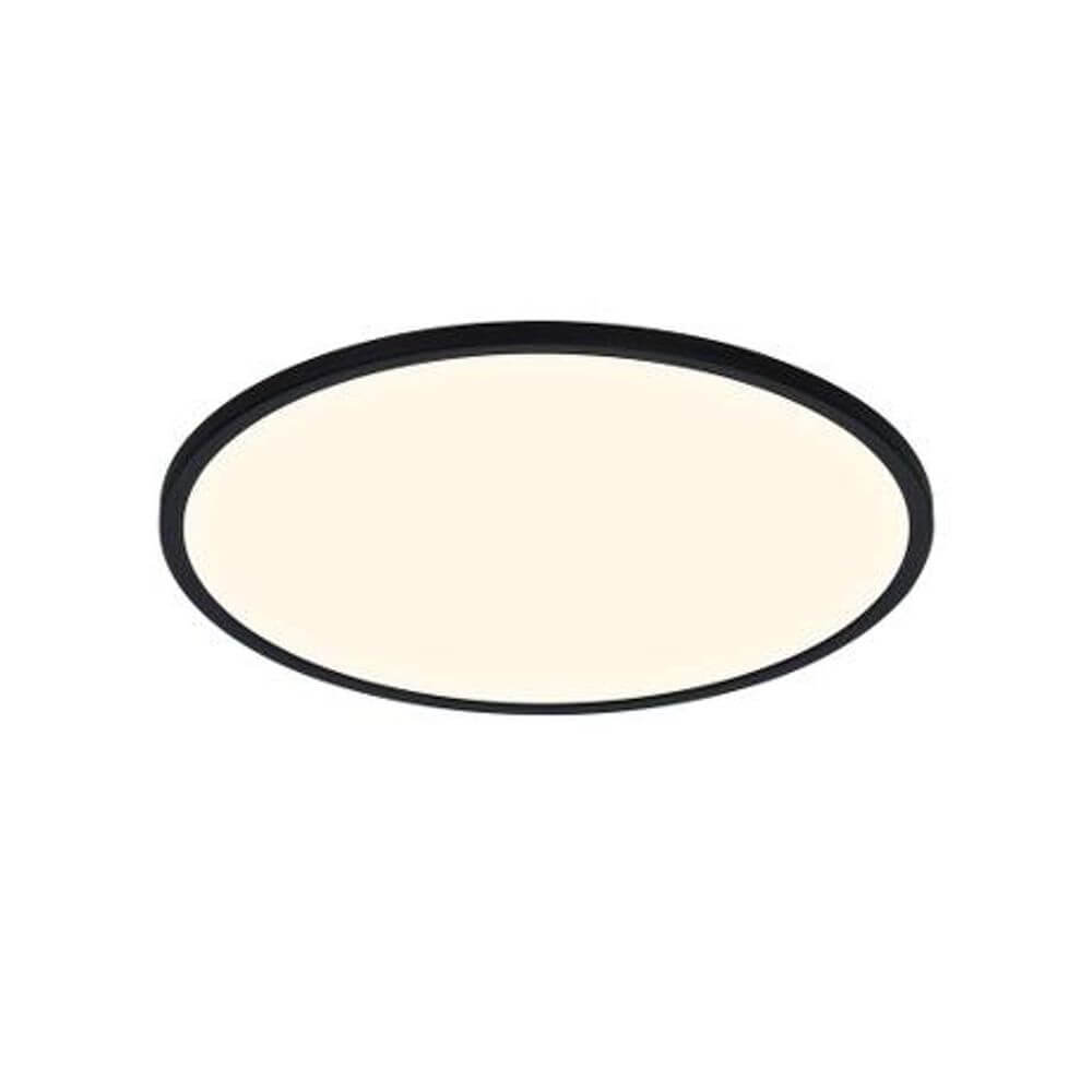 Oja 29 LED-Deckenleuchte IP54 3000K-4000K mit elegantem, rundem Design in schwarz
