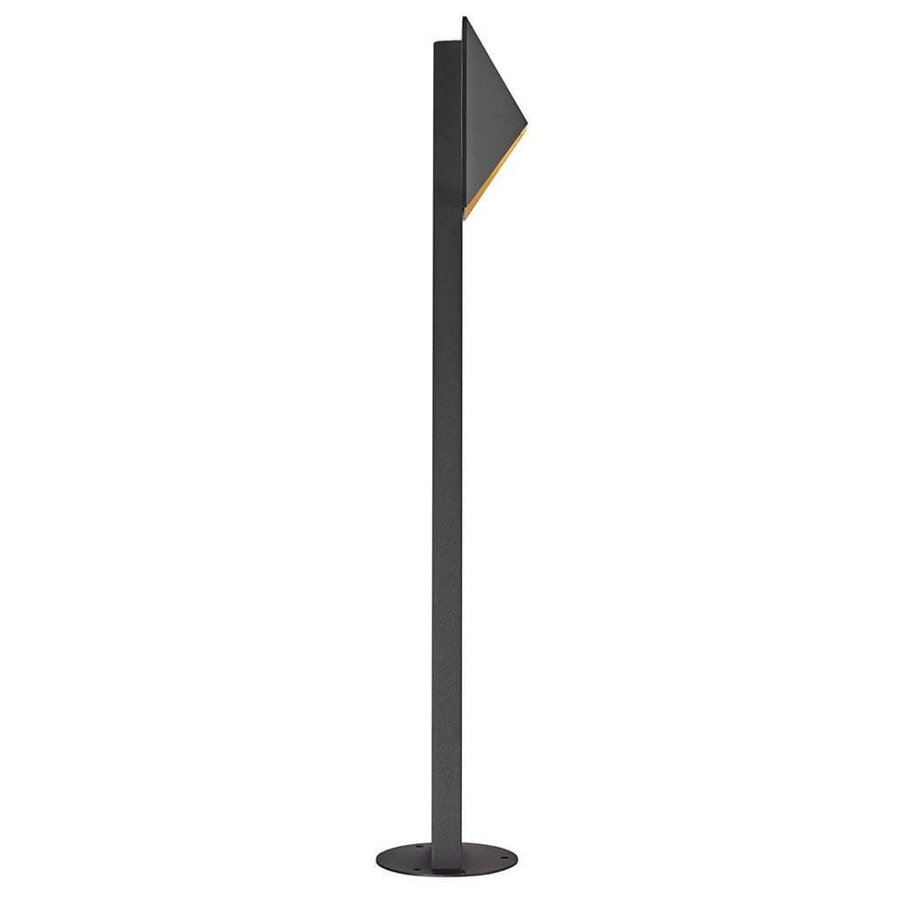 Pontio Pollerleuchte mit elegantem, architektonischem Design und geometrischer Form aus lackiertem Aluminium.