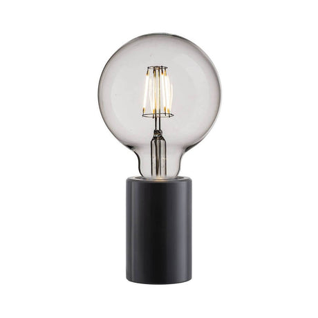 Siv Marble Table Lamp Black - designer lamp with an elegant glass head and black base.