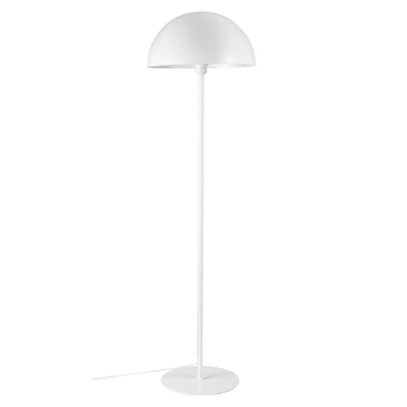 Stehlampe Ellen Weiß mit modernem skandinavischen Design, runder Schirm und schickem, leichtem Rahmen.