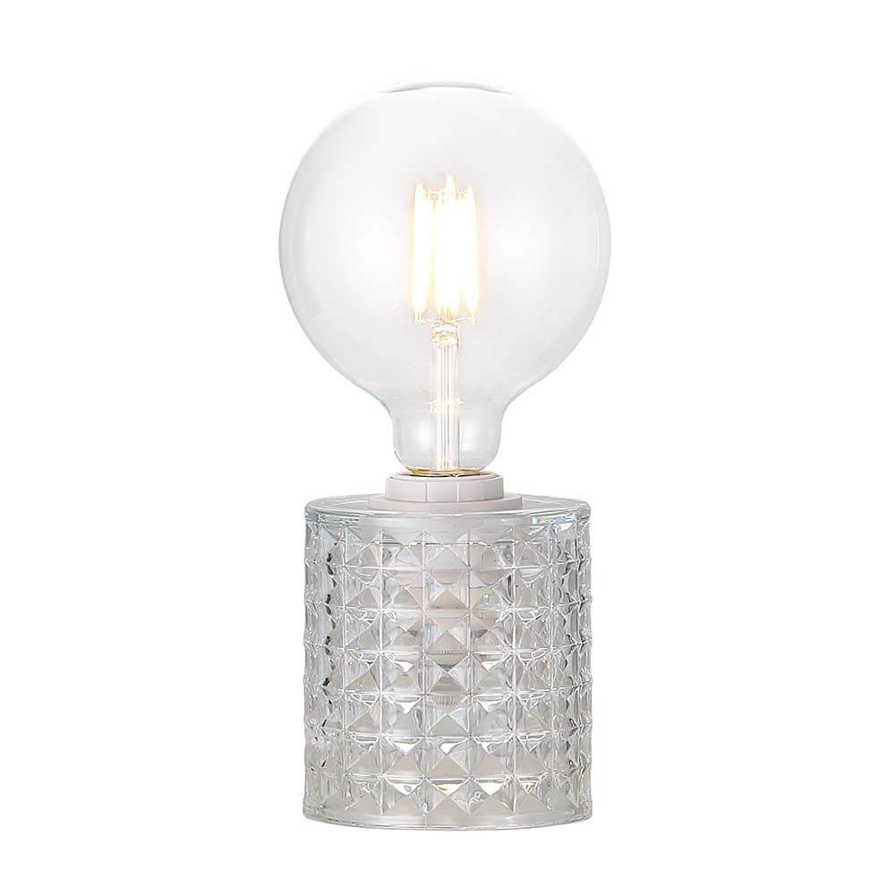 Bordlampe Hollywood Klar med krystallklar lampeskjerm og elegant base, ideell for moderne interiører.