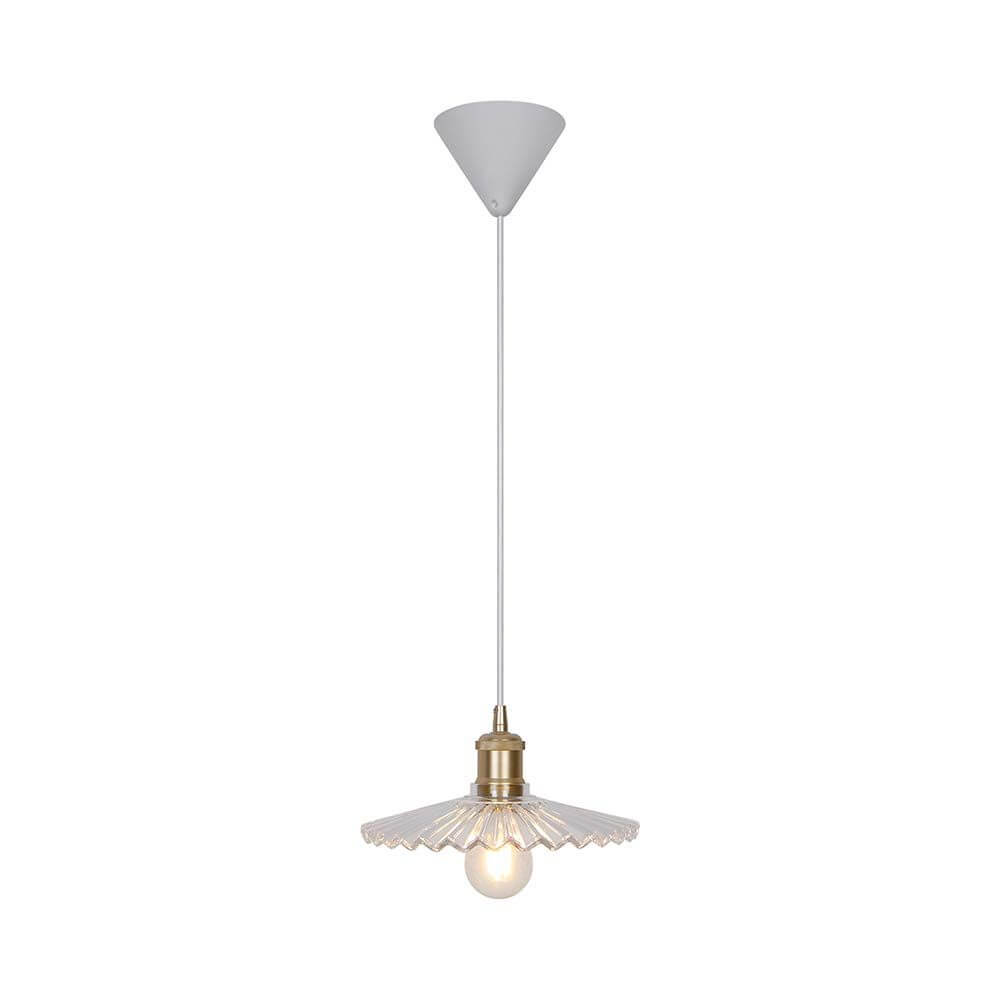 Torina Glas Hängeleuchte im Vintage-Stil mit mundgeblasenem Glas und femininem Design.