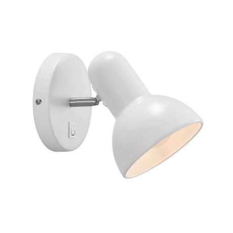 Wall spotlight Texas white with a flexibly swiveling light head and minimalist appearance.