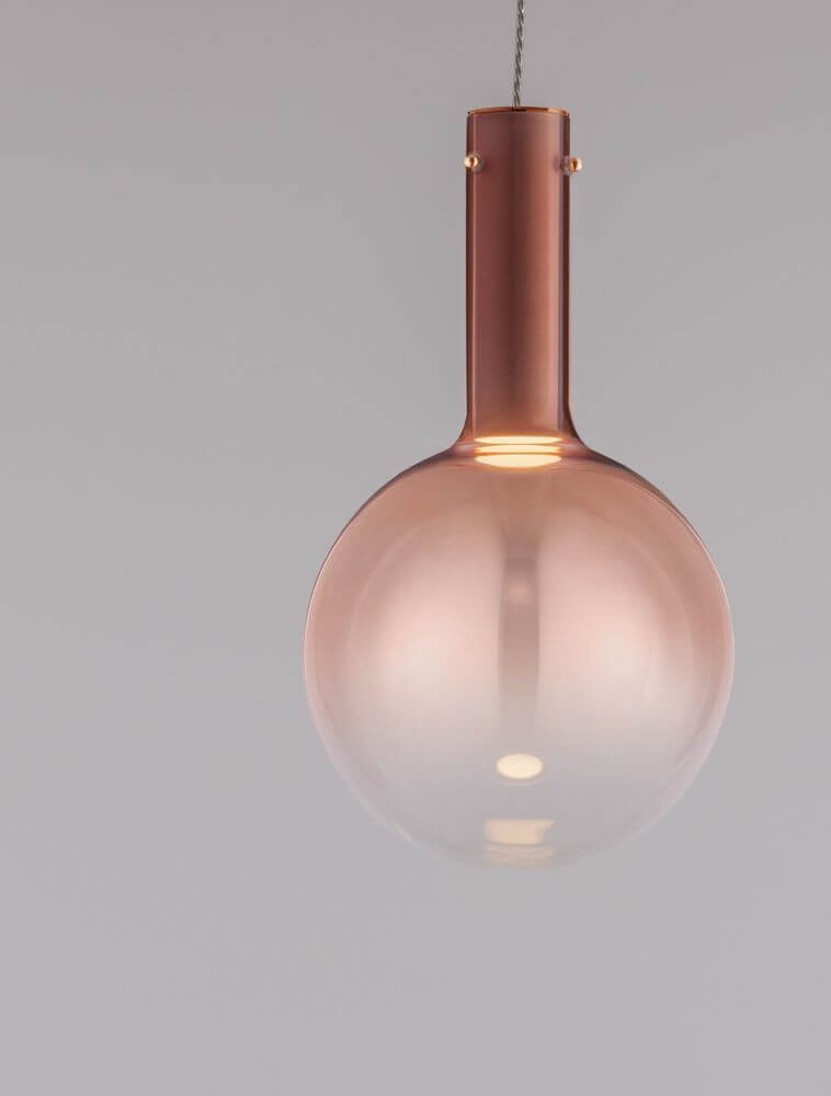 Nostos Pendelleuchte in Bronzetönen, Ø 25cm, moderne Hausschmuck für Schlafzimmer, Küche und Wohnzimmer.