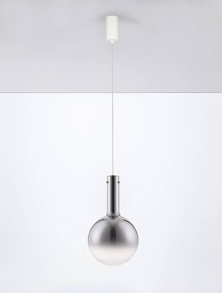 Nostos Pendelleuchte aus Bronzeglas und Metall, Ø 25cm, stilvoll und elegant für jeden Wohnraum.