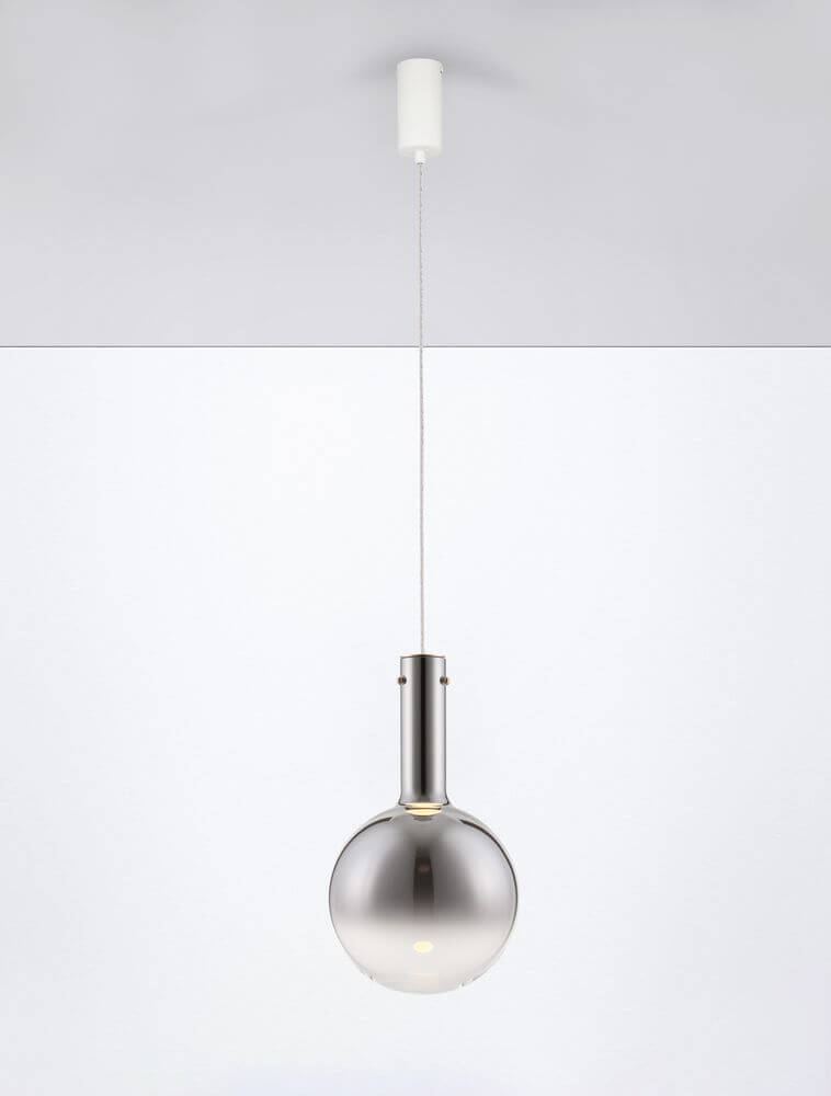 Moderne Nostos Pendelleuchte aus Bronzeglas und Metall, Ø 25 cm, elegantes Design für jeden Raum.