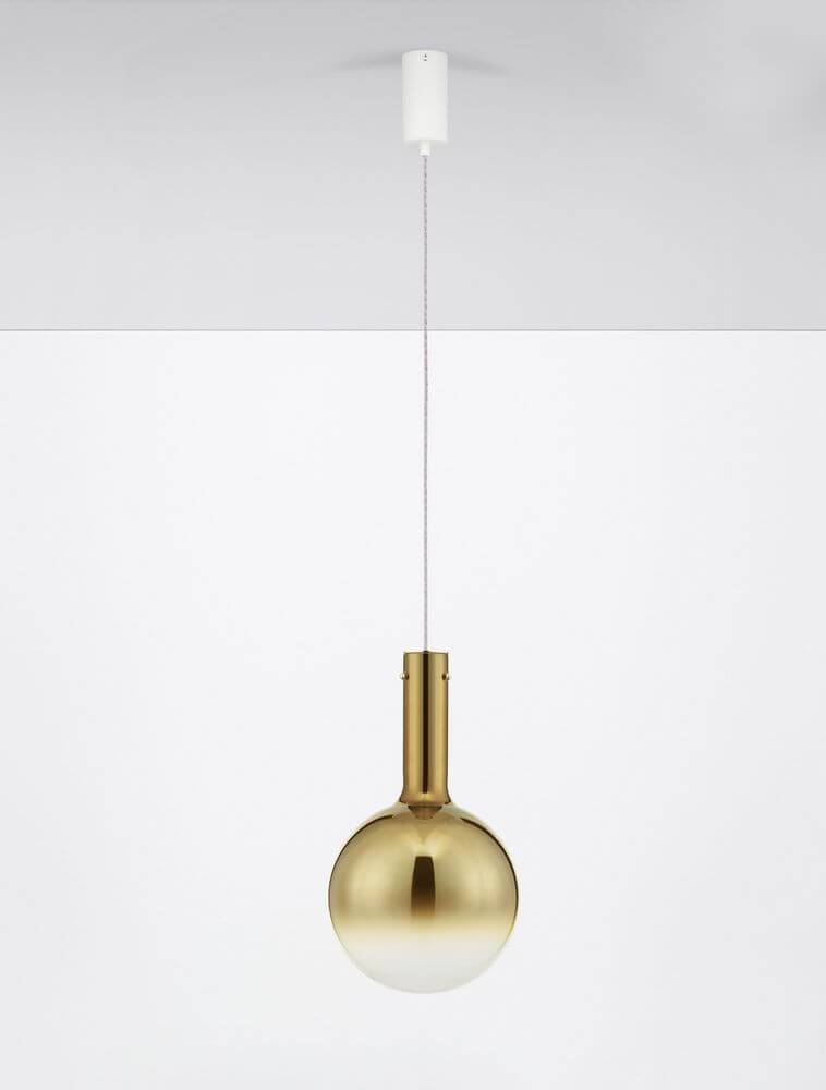 Moderne Nostos Pendelleuchte in Bronze, Ø 25cm, stilvoll für Schlafzimmer, Küche und Wohnzimmer.