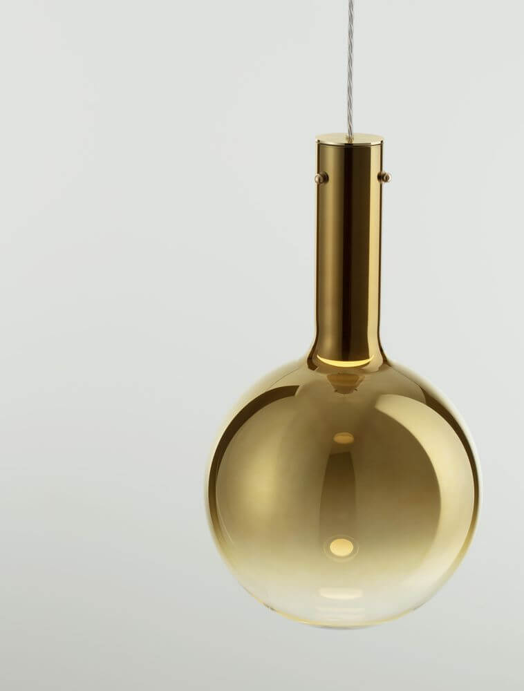 Moderne Nostos Pendelleuchte aus Bronzeglas, Ø 25 cm, ideal für elegante Innenräume.