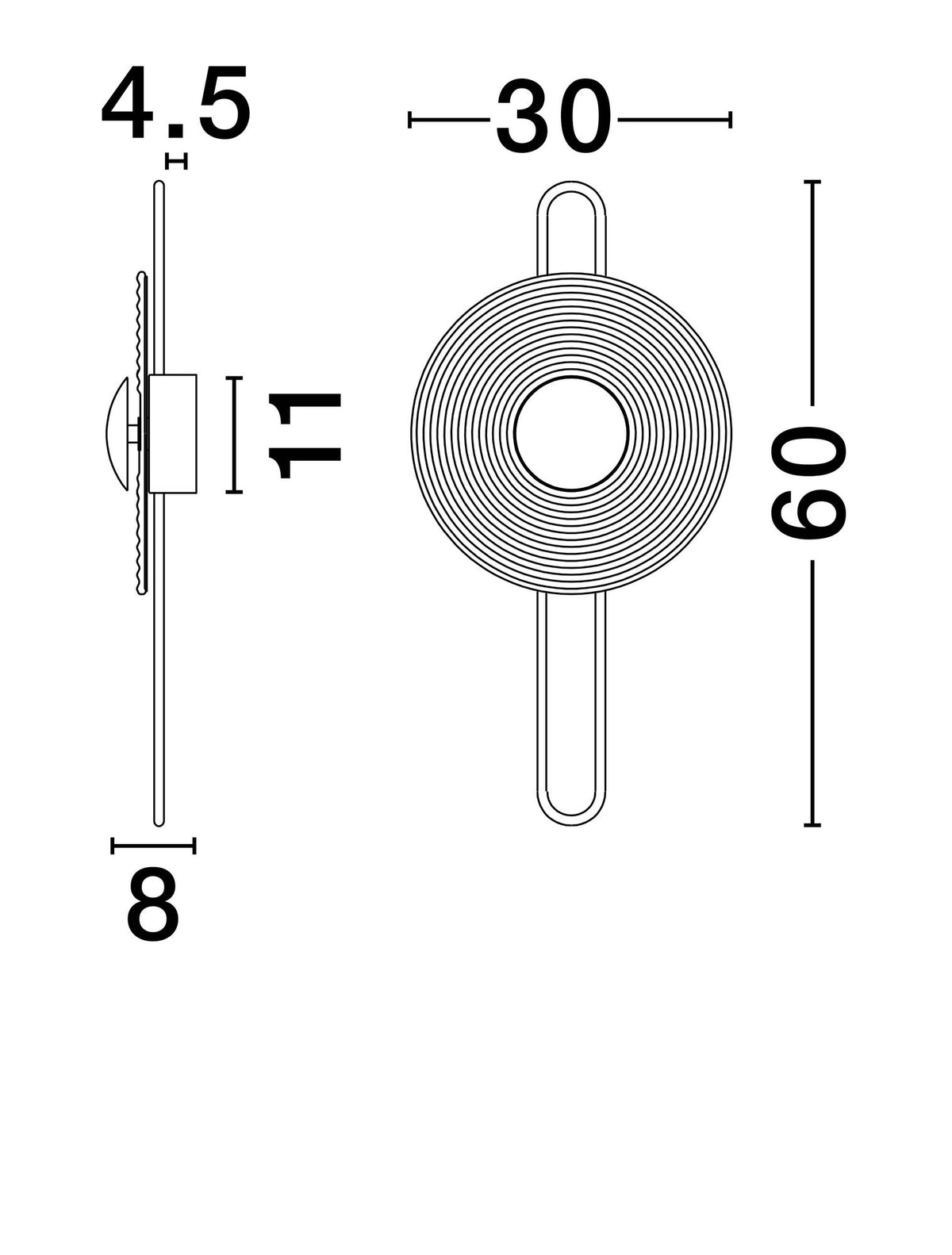 Nous Wandleuchte Ø 30cm 3000K Gold (7)