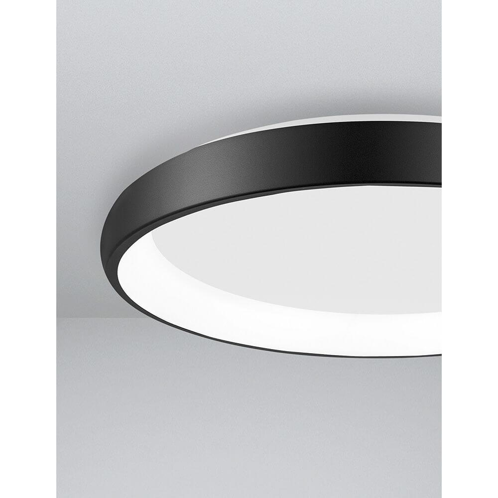 Albi LED Deckenleuchte Dimmbar in elegantem Schwarz, modernes Design für stilvolle Wohnräume.