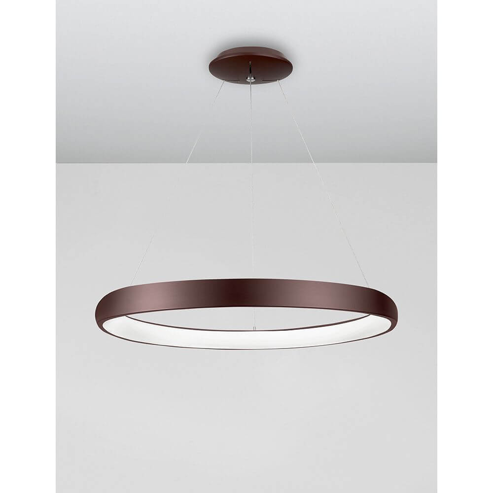 Albi LED Hängelampe Kaffeebraun mit modernem Design und dimmbarem Licht.
