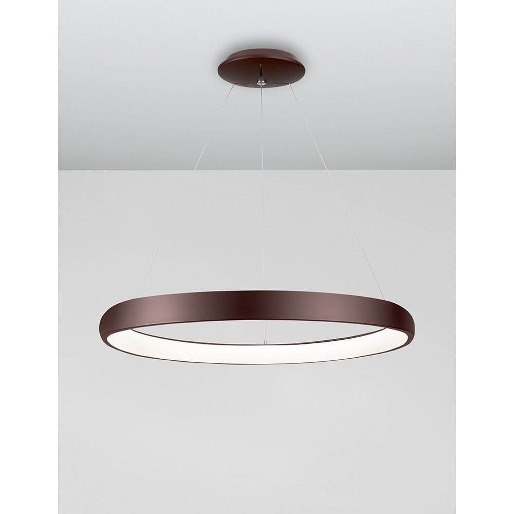 Albi LED Hängelampe Kaffeebraun in modernem Design, hängend und dimmbar, energieeffiziente Beleuchtung.