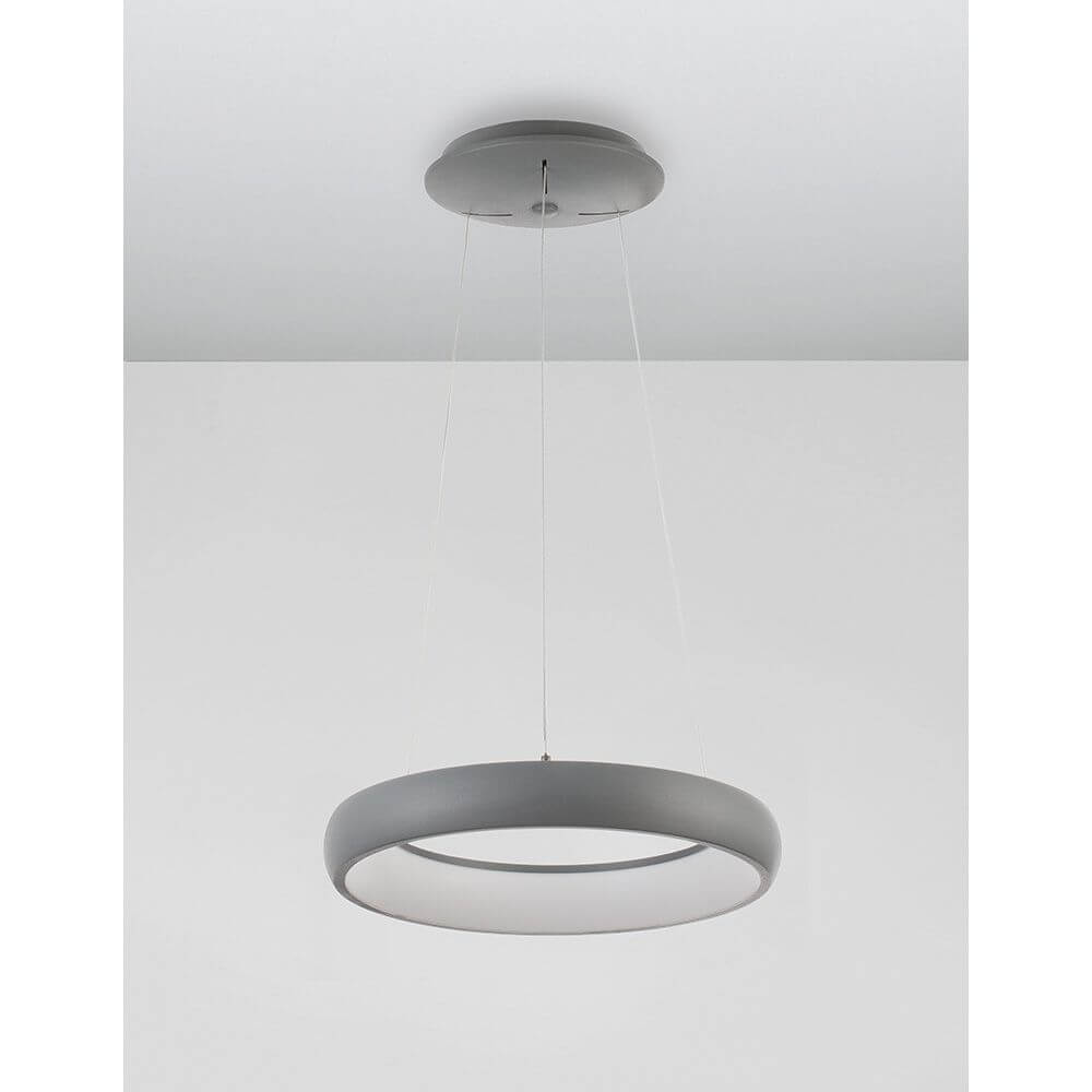 Albi LED Metall Hängeleuchte Grau, moderne Pendelleuchte in Grau, energy-efficient LED-Technologie, dimmbar.