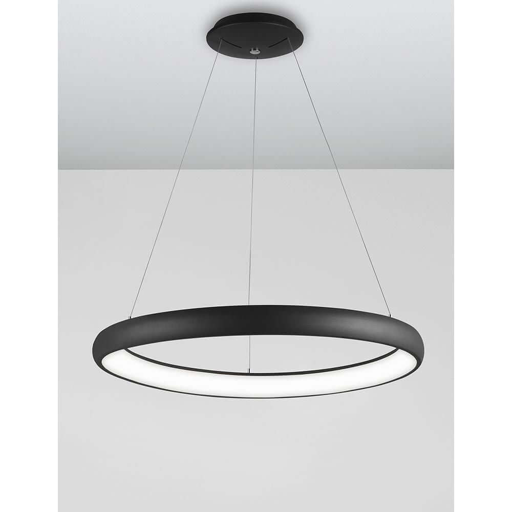 Albi LED Hängeleuchte Dimmbar in modernem, schlichtem Design mit schwarzem Rahmen und dimmbarer Funktion.