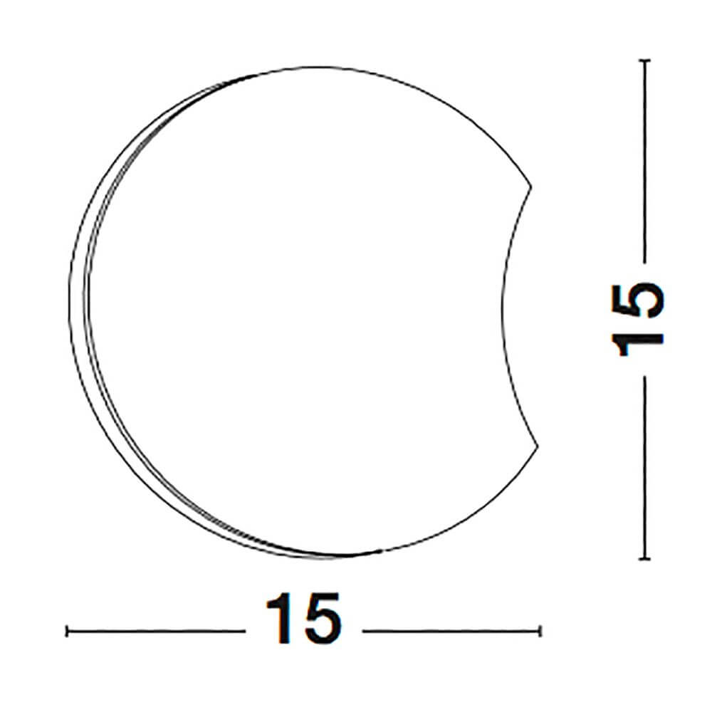 Anzio LED Wandleuchte Ø 15cm mit durchgehend weißem Design und integrierter LED-Beleuchtung.