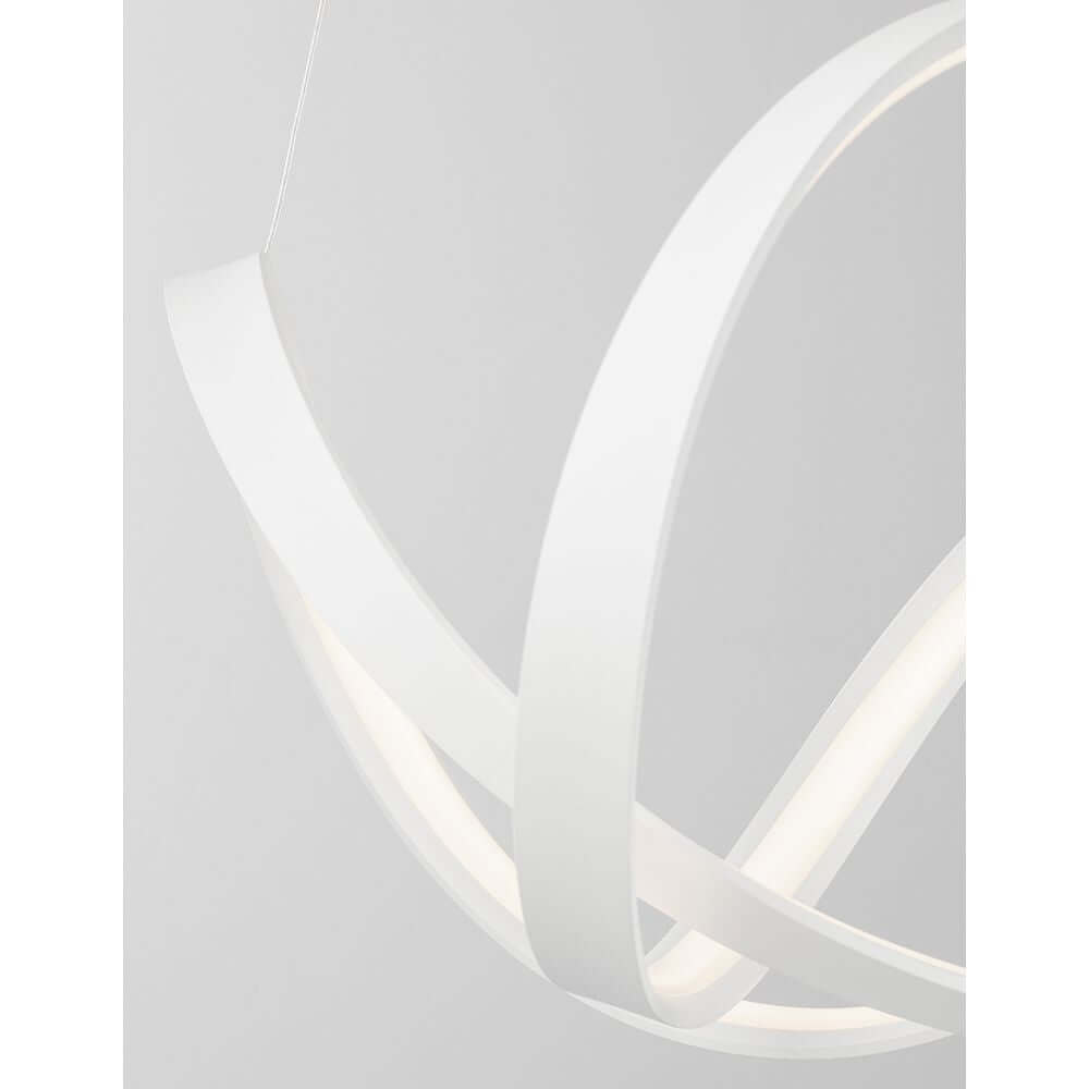Apus LED Hängelampe Geschwungen in modernem Design aus Aluminium und Acryl