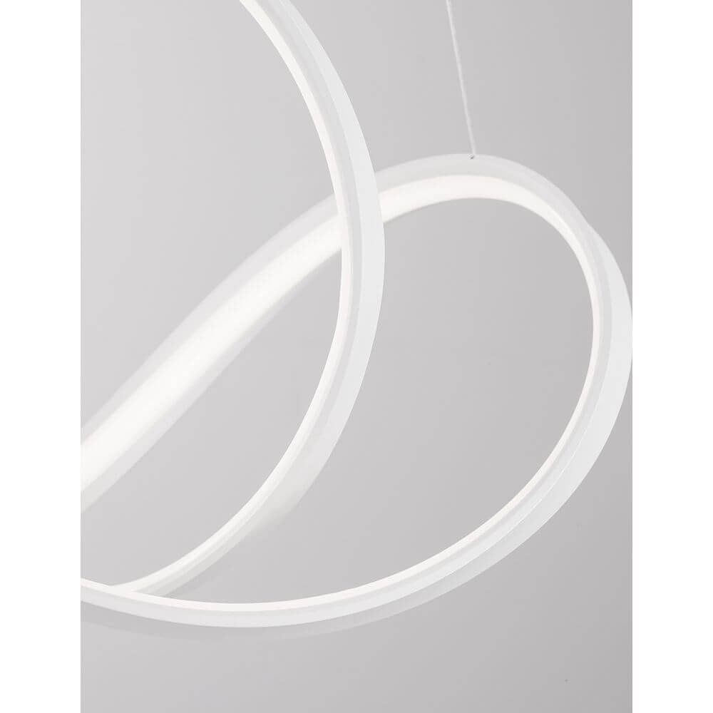 Apus LED Hängelampe Geschwungen, moderne Deckenleuchte mit geschwungenem Design aus Aluminium und Acryl.
