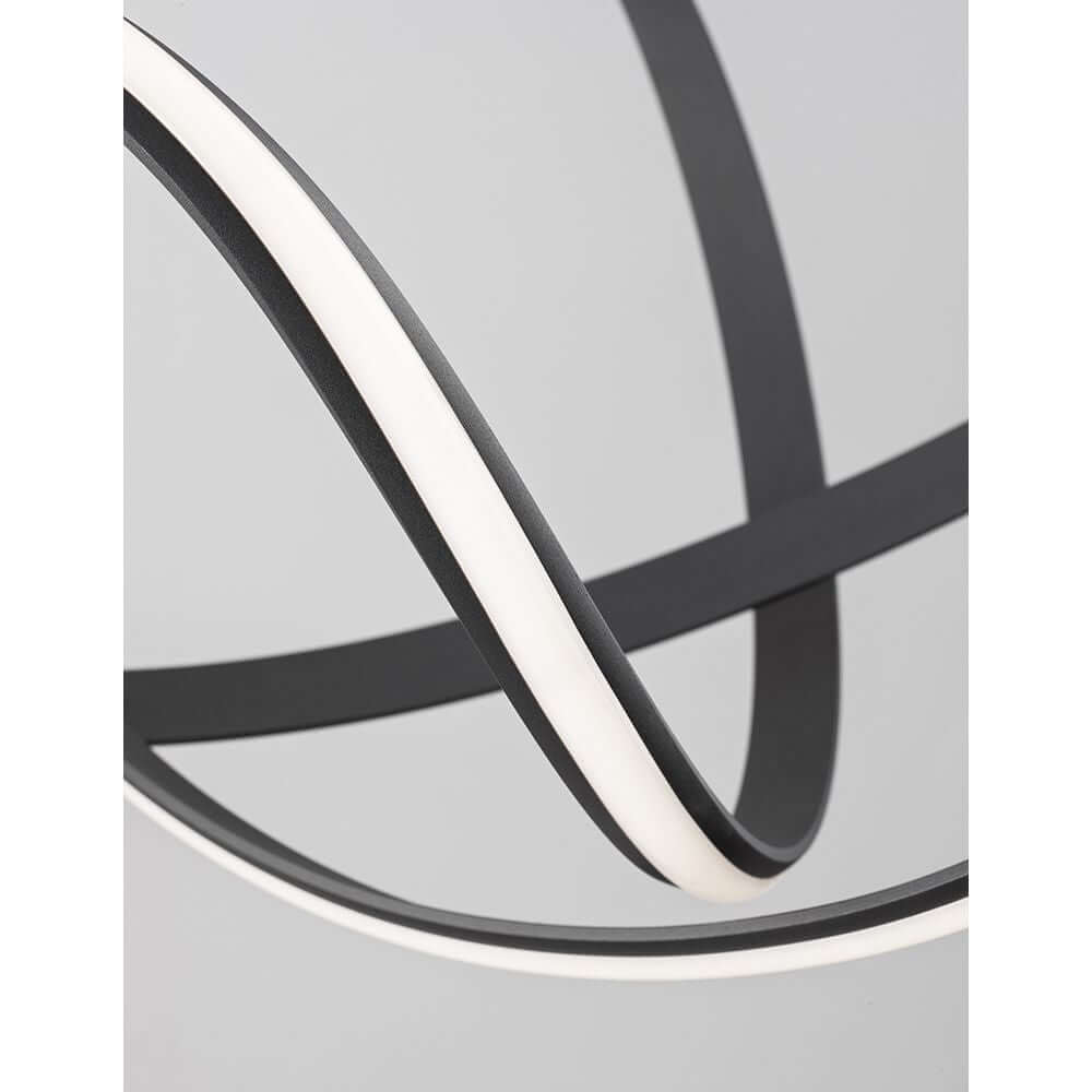 Apus LED Hängelampe Geschwungen mit modernem und minimalistischem Design aus Aluminium und Acryl.