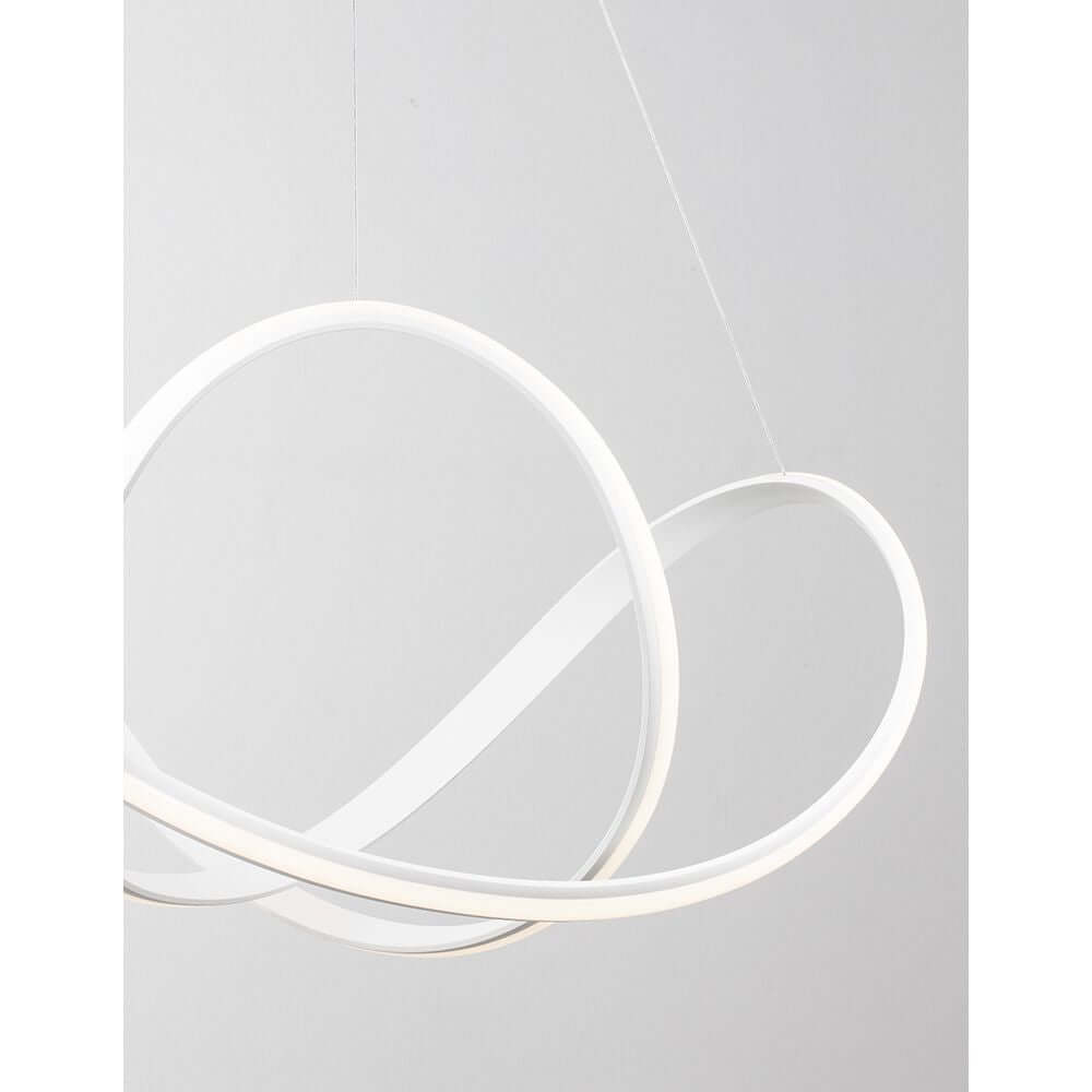 Apus LED Hängelampe Geschwungen, moderne Deckenleuchte mit minimalistischem Design und warmweißem Licht.