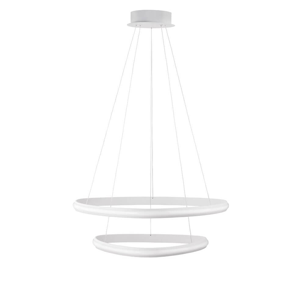 Aries LED Hängeleuchte 2 Ringe Verstellbar in modernem, minimalistischem Design mit warmweißem Licht.