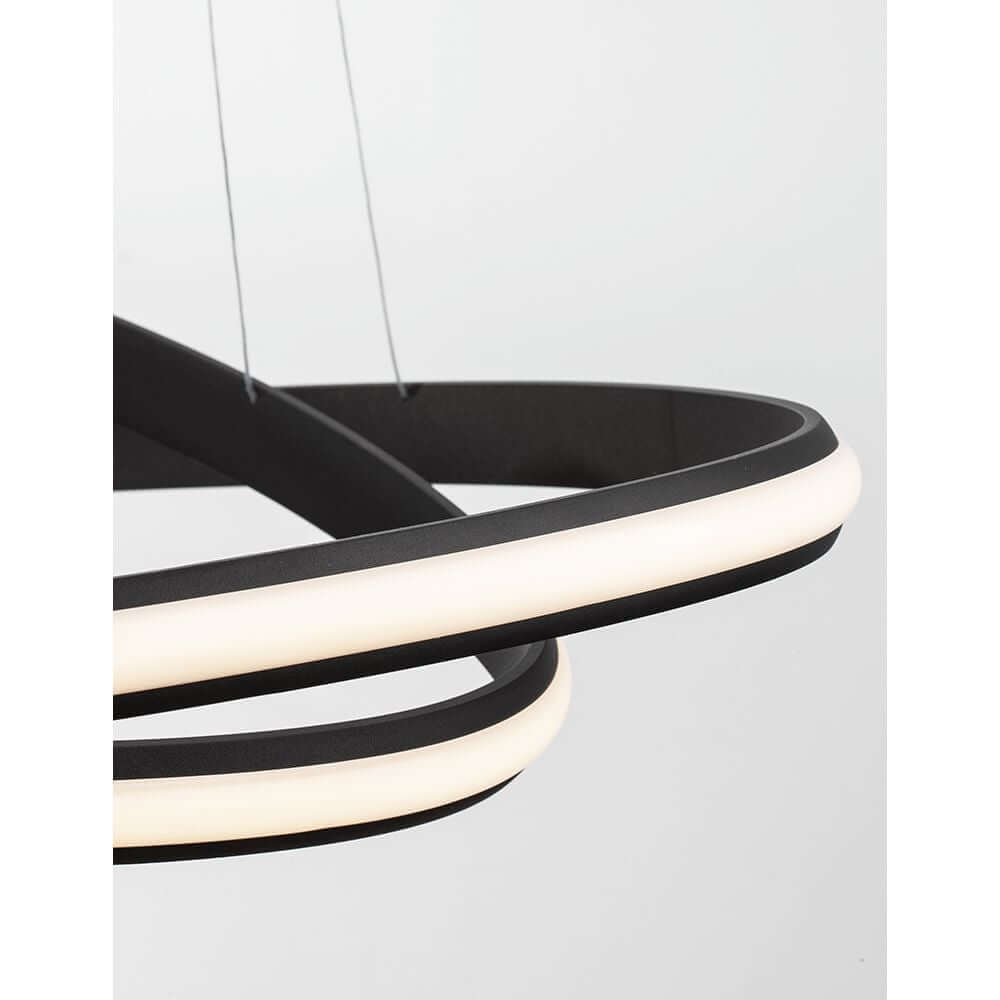 Aries LED Hängeleuchte 2 Ringe Verstellbar mit modernen, minimalistischem Design und integrierter LED-Beleuchtung.