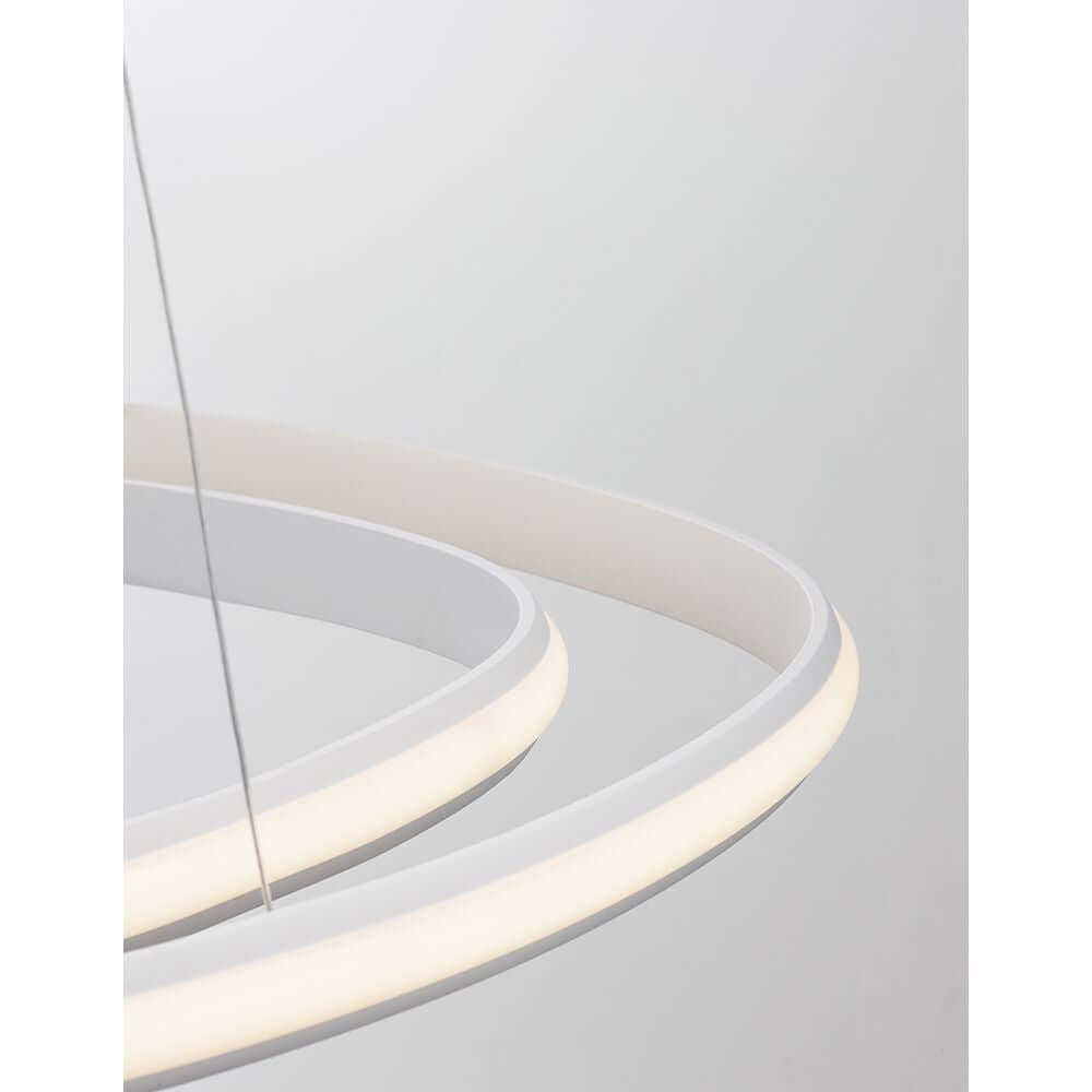 Aries LED Hängeleuchte 2 Ringe Verstellbar mit minimalistischem Design und warmweißem Licht