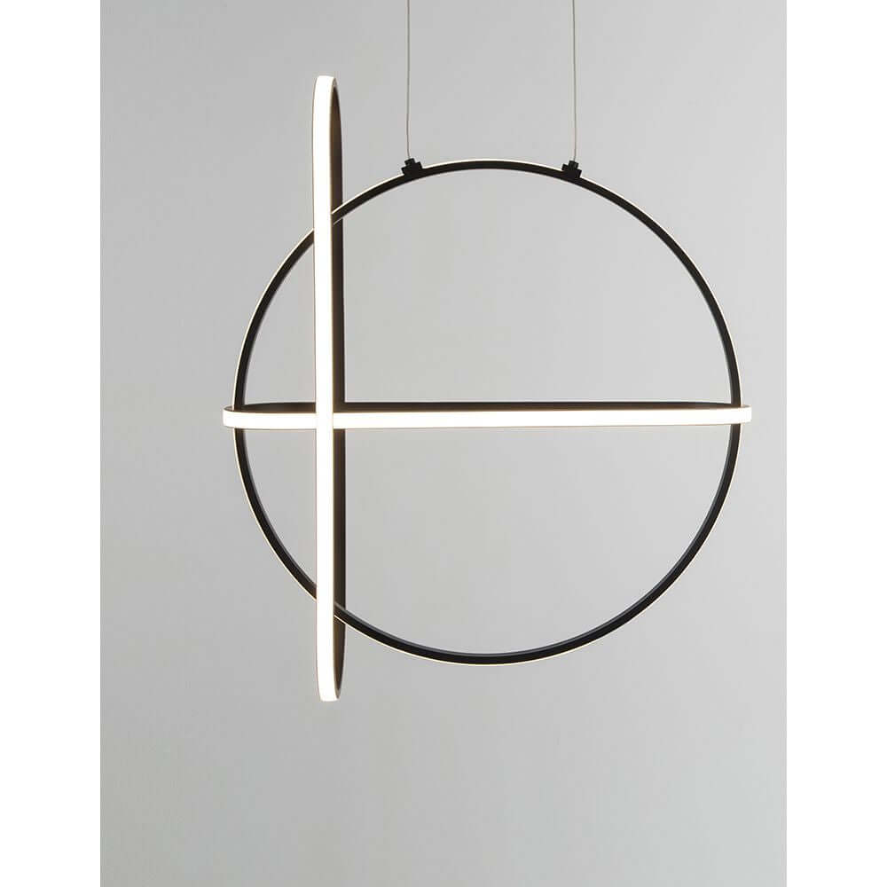 Arte LED Hängelampe 61cm moderne Pendelleuchte aus Acryl und Aluminium, individuell höhenverstellbar.