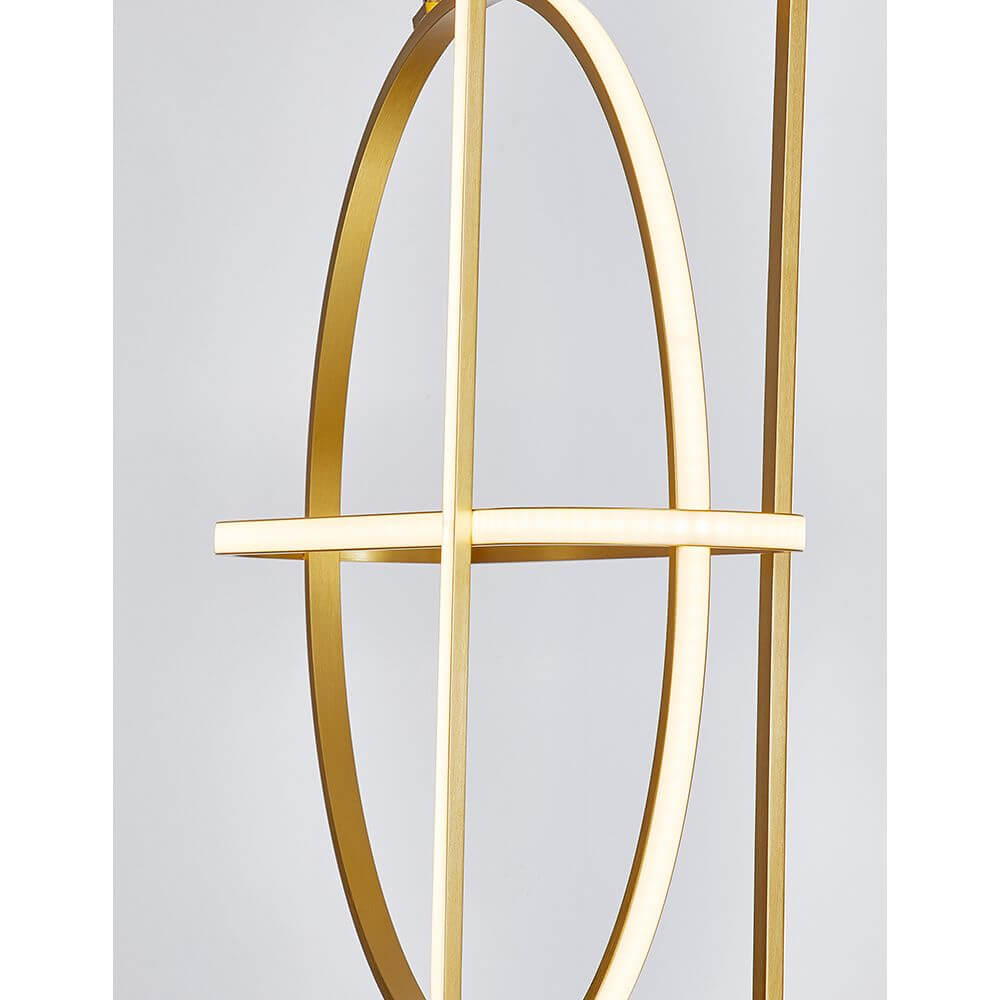 Arte LED Hängelampe 61cm - elegante Pendelleuchte aus Acryl und Aluminium für modernes Wohndesign.