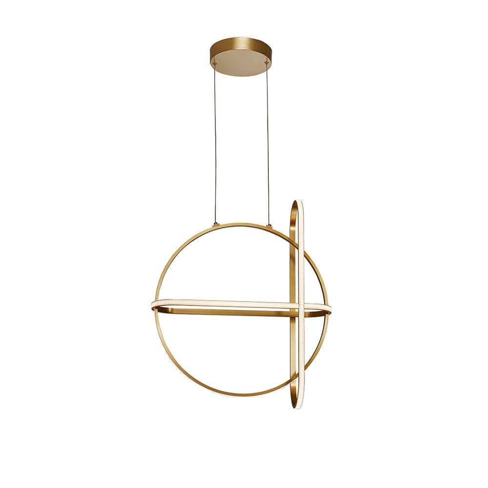Arte LED Hängelampe 61cm in modernem Design mit Acryl und Aluminium, individuelle Höhenverstellung.