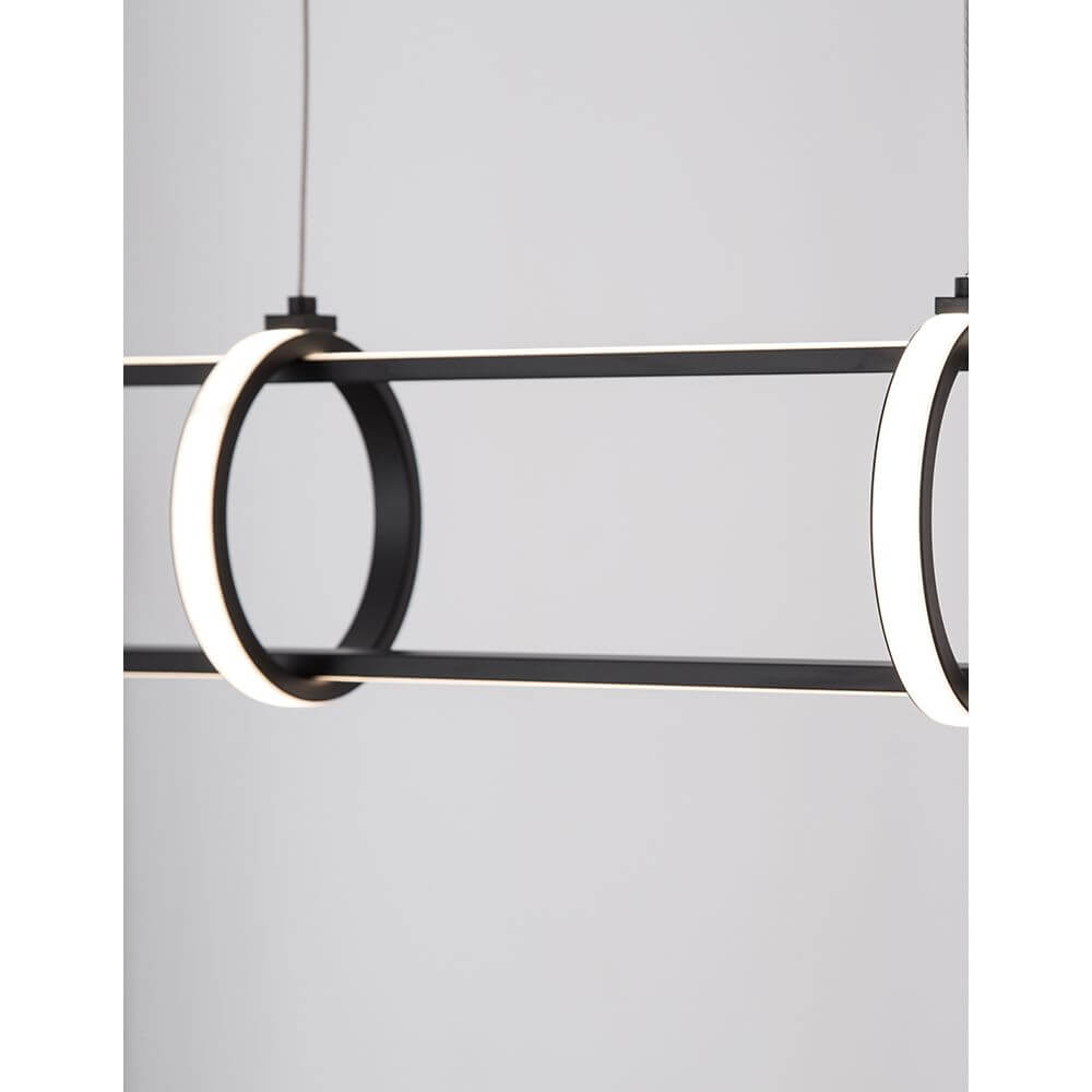 Arte LED Hängelampe 90cm - moderne Deckenleuchte mit eleganten Aluminium- und Acrylelementen.