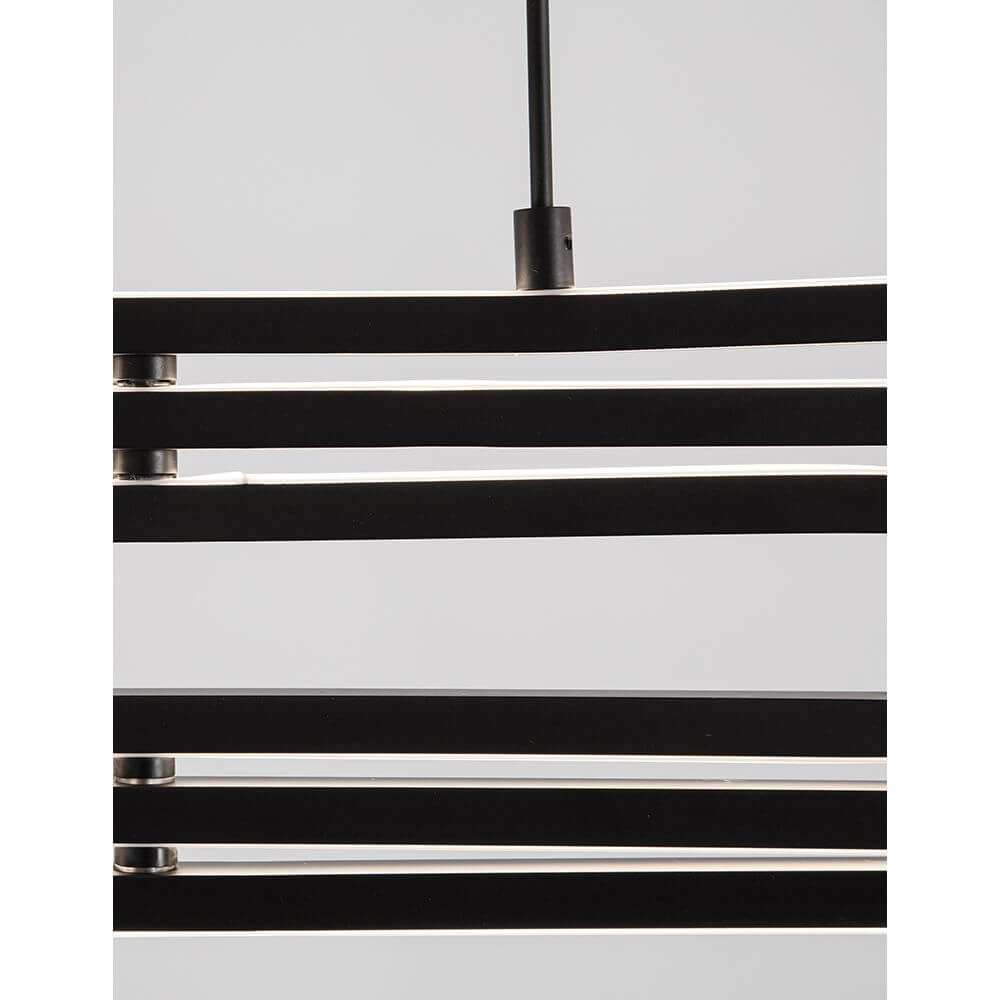 Arte LED Hängeleuchte Verstellbar mit modernem Design und verstellbaren Elementen in Schwarz.