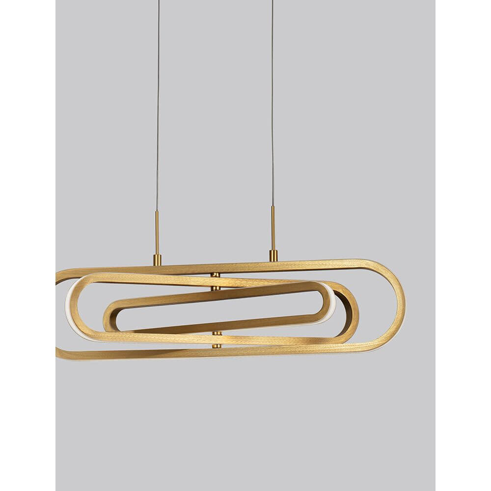 Arte LED Hängeleuchte Verstellbar im eleganten goldenen Design und modernem Stil.