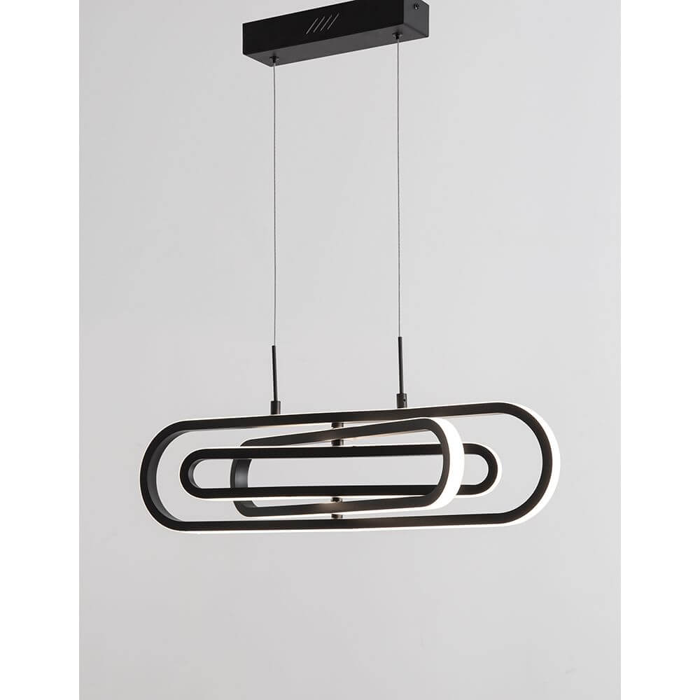 Arte LED Hängeleuchte Verstellbar in eleganter, moderner Form, ideal für Wohnzimmer und Essbereich.