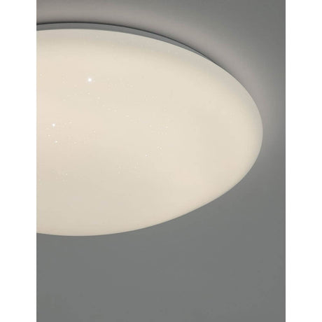Asterion plafonnier Ø 41 cm dimmable blanc, design moderne avec motif décoratif et LED intégré.