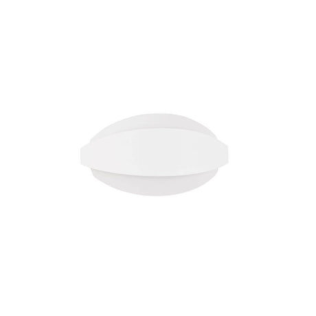 Astrid LED wall light in modern design, made of aluminum, fully painted white, with warm white light.