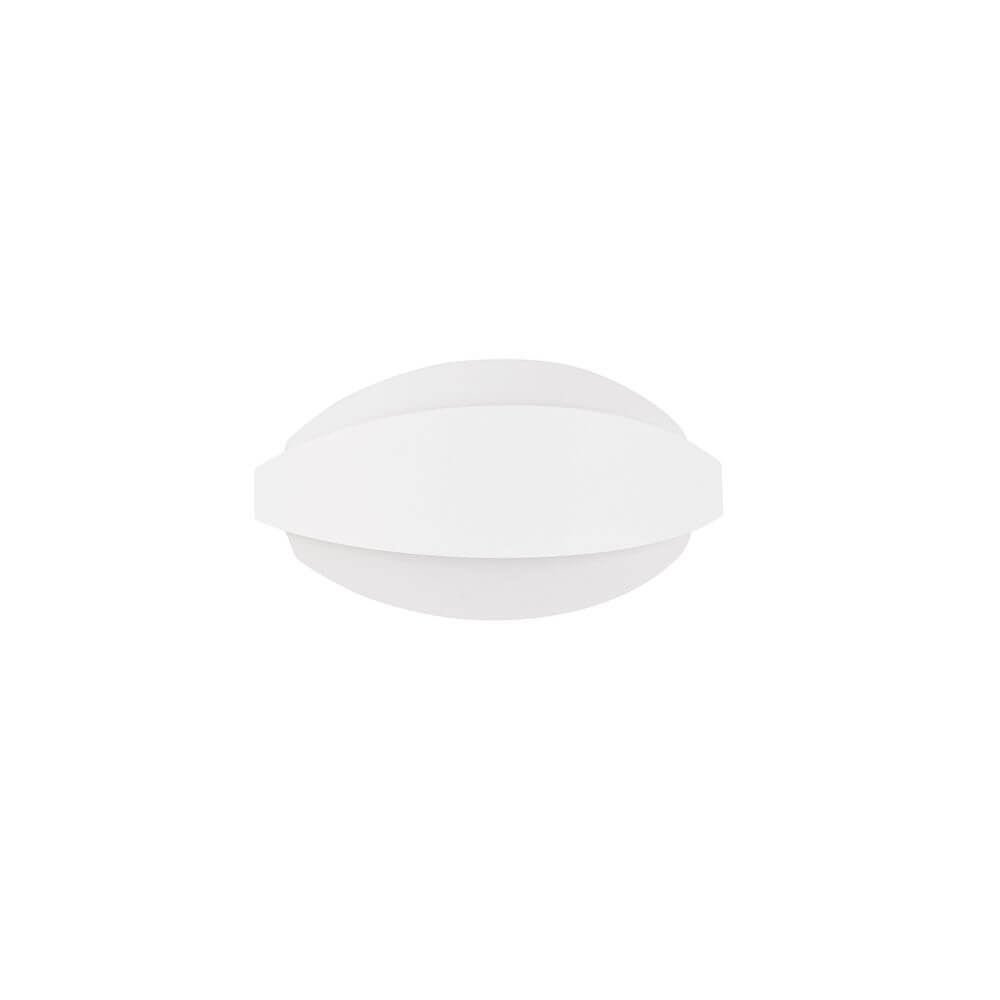 Astrid LED Wandleuchte in modernem Design, aus Aluminium, durchgehend weiß lackiert, mit warmweißem Licht.