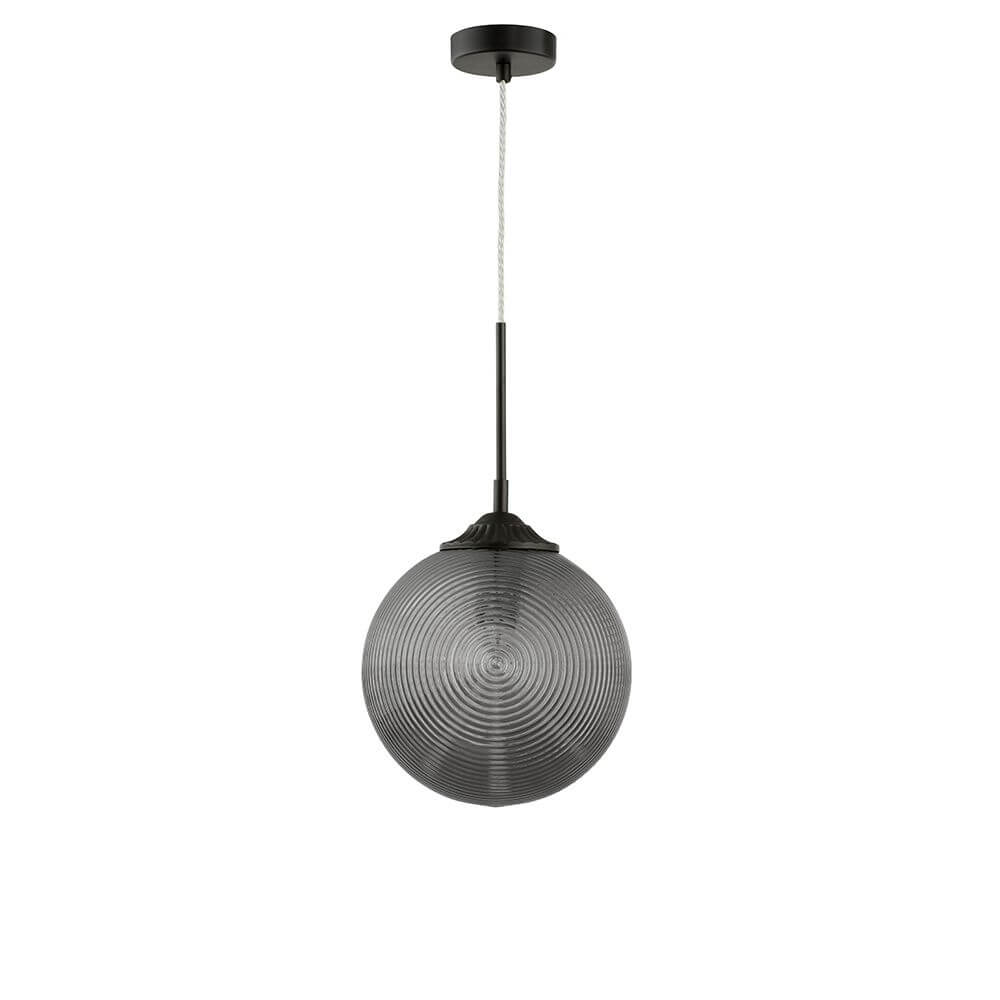 Athena Glas-Pendellampe Ø 25cm in stylish schwarzer Optik und modernem Design