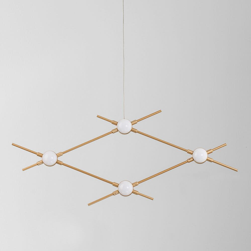 Atomo LED Hängelampe Metall Gold