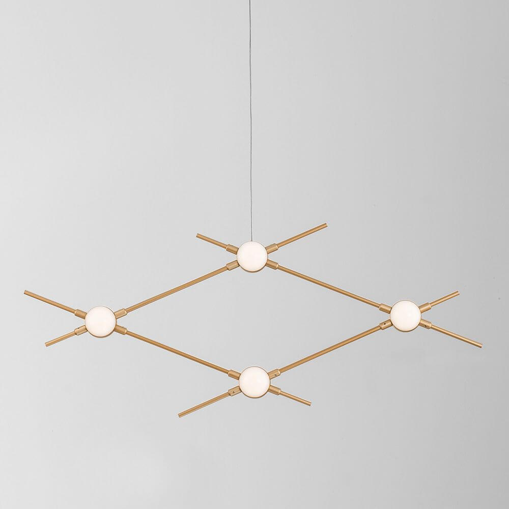 Atomo LED Hängelampe Metall Gold